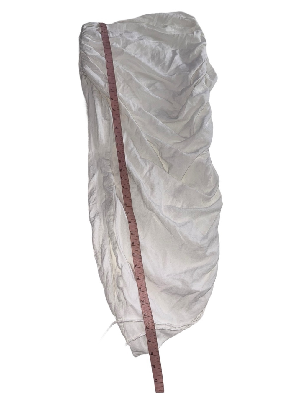 House Of CB Loie White Ruched Gathered Maxi Skirt Large - Picture 5 of 7